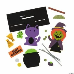Budget 🥰 3D 🦇 Halloween Witch Scene Craft Kit - Makes 12 👍 -Halloween Crafts Shop 3d halloween witch scene craft kit makes 1213982690 a01