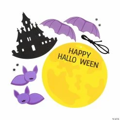Brand new 🛒 3D Happy 💀 Halloween Bat Sign Craft Kit - Makes 12 ✔️ -Halloween Crafts Shop 3d happy halloween bat sign craft kit makes 1213982724 a01