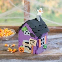 Discount 🔥 3D Haunted House Craft Kit - Makes 12 🧨 -Halloween Crafts Shop 3d haunted house craft kit makes 1248 4471c a02