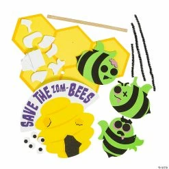 Cheapest 🔥 3D Save the Zom-Bees Tabletop Sign Craft Kit - Makes 12 ✨ -Halloween Crafts Shop 3d save the zom bees tabletop sign craft kit makes 1214113158 a01