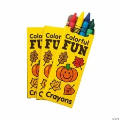 Budget 🛒 4-Color Fall Crayons - 48 Boxes 😀