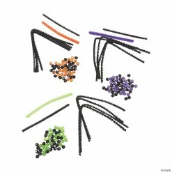 Outlet 💯 Beaded 💀 Halloween Spider Ring Craft Kit - Makes 12 👏 -Halloween Crafts Shop beaded halloween spider ring craft kit makes 1213851903 a01