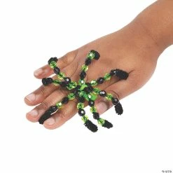 Outlet 💯 Beaded 💀 Halloween Spider Ring Craft Kit - Makes 12 👏 -Halloween Crafts Shop beaded halloween spider ring craft kit makes 1213851903 a02