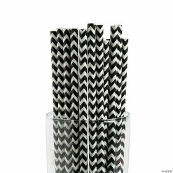 Outlet 🧨 Chevron Paper Straws - 24 Pc. ❤️