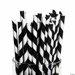 Hot Sale 🌟 Striped Paper Straws - 24 Pc. 👍
