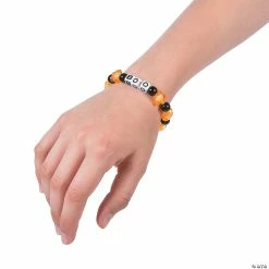 Promo 🎉 Boo Beaded Bracelet Craft Kit - Makes 12 🔥 -Halloween Crafts Shop boo beaded bracelet craft kit makes 1213704285 a02
