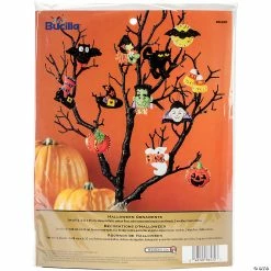 Promo 👏 Bucilla Felt Ornaments Applique Kit Set Of 12-Halloween ⭐