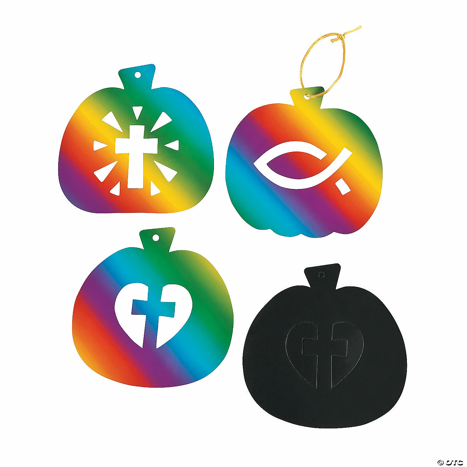 Discount 🥰 Christian Pumpkin Magic Color Scratch Ornaments with Cutout - 24 Pc. 🥰 3 Discount 🥰 Christian Pumpkin Magic Color Scratch Ornaments with Cutout - 24 Pc. 🥰