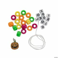 Outlet 🔥 Christian Pumpkin Pony Bead Bracelet Craft Kit - Makes 12 🤩 -Halloween Crafts Shop christian pumpkin pony bead bracelet craft kit makes 1213983004 a01