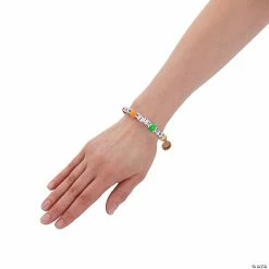 Outlet 🔥 Christian Pumpkin Pony Bead Bracelet Craft Kit - Makes 12 🤩 -Halloween Crafts Shop christian pumpkin pony bead bracelet craft kit makes 1213983004 a02