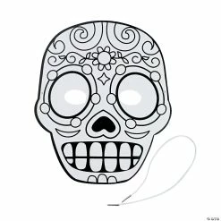Cheap 🎁 Color Your Own Day of the Dead Masks - 12 Pc. 💯 -Halloween Crafts Shop color your own day of the dead masks 12 pc 13606990 a01