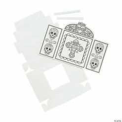 Best Pirce 👍 Color Your Own Day of the Dead Shrines - 6 Pc. 💯 -Halloween Crafts Shop color your own day of the dead shrines 6 pc 13949800 a02