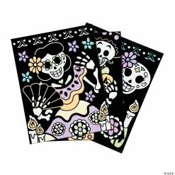 Promo 🎉 Color Your Own Fuzzy Day of the Dead Posters - 24 Pc. 🥰 -Halloween Crafts Shop color your own fuzzy day of the dead posters 24 pc 13778446 a01