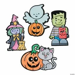 Brand new ✔️ Color Your Own Fuzzy 🧛 Halloween Magnets - 50 Pc. 🔥 -Halloween Crafts Shop color your own fuzzy halloween magnets 50 pc 13747568 a01