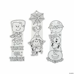Promo 🎉 Color Your Own 💀 Halloween Friends Bookmarks - 50 Pc. 🤩 -Halloween Crafts Shop color your own halloween friends bookmarks 50 pc 48 7016 a01