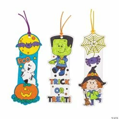 Promo 🎉 Color Your Own 💀 Halloween Friends Bookmarks - 50 Pc. 🤩 -Halloween Crafts Shop color your own halloween friends bookmarks 50 pc 48 7016 a02