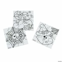 Promo 😍 Color Your Own 🦇 Halloween Friends Mini Puzzles - Set of 50 😀 -Halloween Crafts Shop color your own halloween friends mini puzzles set of 5048 7030 a01