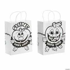 Best deal 💯 Color Your Own Medium Christian Pumpkin Gift Bags - 12 Pc. 😉
