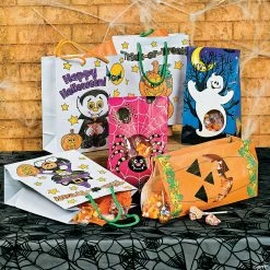 Outlet ⌛ Color Your Own Medium 🦇 Halloween Gift Bags - 12 Pc. 🌟 -Halloween Crafts Shop color your own medium halloween gift bags 12 pc 48 9883 a02