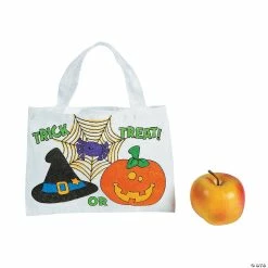 Wholesale 🎉 Color Your Own Medium Trick-or-Treat Tote Bags - 50 Pc. 👍 -Halloween Crafts Shop color your own medium trick or treat tote bags 50 pc 48 7014 a01