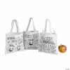 New 👍 Color Your Own Mini Christian Pumpkin Canvas Tote Bags - 12 Pc. 🧨