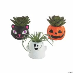 Wholesale 🧨 DIY Mini Ceramic 🧛 Halloween Planters - 12 Pc. 🧨 -Halloween Crafts Shop diy mini ceramic halloween planters 12 pc 13950297 a01