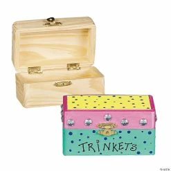 Hot Sale 🔔 DIY Unfinished Wood Hinged Boxes - 12 Pc. ⌛