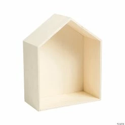 Best Sale 🤩 DIY Unfinished Wood House-Shaped Shadow Box ✨