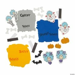 New 🎁 Dr. Seuss™ Spooky Things 🦇 Halloween Magnet Craft Kit - Makes 12 ❤️ -Halloween Crafts Shop dr seuss spooky things halloween magnet craft kit makes 1214113170 a01