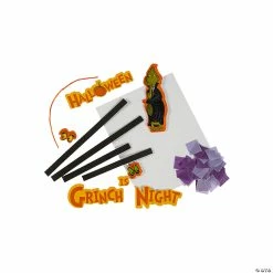 Deals ⭐ Dr. Seuss™ The Grinch 🦇 Halloween Tissue Paper Sign Craft Kit - Makes 12 🎁 -Halloween Crafts Shop dr seuss the grinch halloween tissue paper sign craft kit makes 1213982731 a01