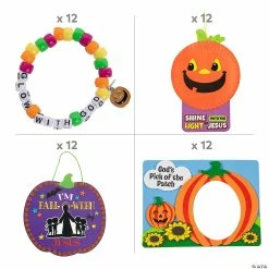 New 👍 Fall-O-Ween Jesus Craft Kit Assortment - Makes 48 🔥 -Halloween Crafts Shop fall o ween jesus craft kit assortment makes 4814124204 a01