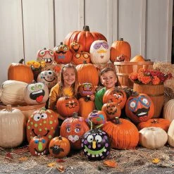 Budget 👏 Foam Monster Pumpkin Decorating Craft Kit - Makes 12 🤩 -Halloween Crafts Shop foam monster pumpkin decorating craft kit makes 1248 5385 a04