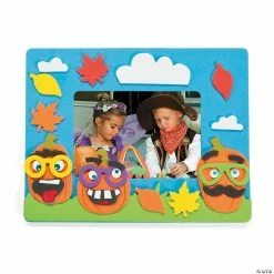 Discount 🛒 Funny Face Pumpkin Picture Frame Magnet Craft Kit - Makes 12 ✨