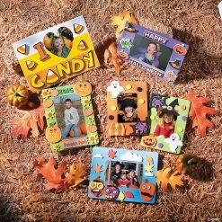 Discount 🛒 Funny Face Pumpkin Picture Frame Magnet Craft Kit - Makes 12 ✨ -Halloween Crafts Shop funny face pumpkin picture frame magnet craft kit makes 1213658607 a04