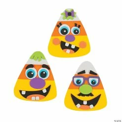 Budget ✔️ Goofy Face 🍬 Candy Corn Magnet Craft Kit - Makes 12 ⌛
