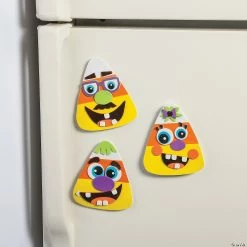Budget ✔️ Goofy Face 🍬 Candy Corn Magnet Craft Kit - Makes 12 ⌛ -Halloween Crafts Shop goofy face candy corn magnet craft kit makes 1213747370 a04
