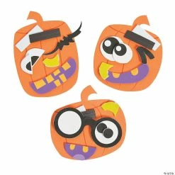Brand new ✔️ Goofy Face Pumpkin Magnet Craft Kit - Makes 12 ✔️ -Halloween Crafts Shop goofy face pumpkin magnet craft kit makes 1213778148 a01