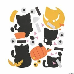 Brand new 😀 Halloween Cat Magnet Craft Kit - Makes 12 🎁 -Halloween Crafts Shop halloween cat magnet craft kit makes 1213851899 a01