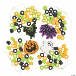Best Pirce ⌛ Halloween Charm Beaded Bracelet Craft Kit - Makes 12 🎉 -Halloween Crafts Shop halloween charm beaded bracelet craft kit makes 1213909944 a01