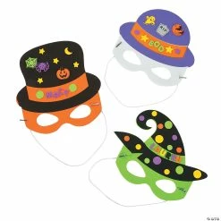 Cheap 🌟 Halloween Hat & Mask Craft Kit - Makes 12 💯