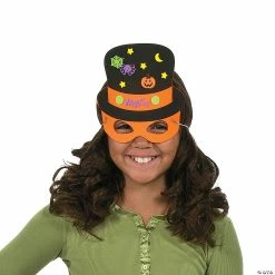 Cheap 🌟 Halloween Hat & Mask Craft Kit - Makes 12 💯 -Halloween Crafts Shop halloween hat and mask craft kit makes 1213605621 a03