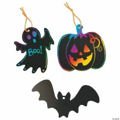 Discount 🌟 Halloween Magic Color Scratch Ornaments - Makes 50 ⭐