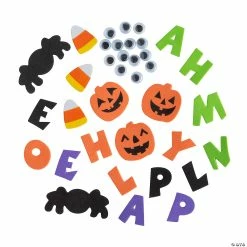 Cheap ⭐ Happy 💀 Halloween Pumpkin Decorating Craft Kit - Makes 12 🎉 -Halloween Crafts Shop happy halloween pumpkin decorating craft kit makes 1213982715 a01