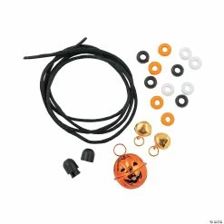 Hot Sale ⭐ Jack-O’-Lantern Jingle Bell Beaded Necklace Craft Kit - Makes 12 ⌛ -Halloween Crafts Shop jack o lantern jingle bell beaded necklace craft kit makes 1213950287 a01