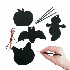 Halloween Crafts Shop -Halloween Crafts Shop magic color scratch halloween shapes 24 pc 48 3810 a01