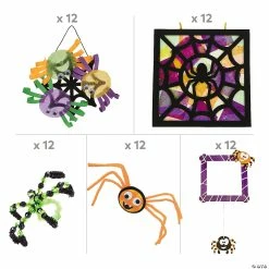 New ✔️ Spooky Spiders Craft Kit Assortment - Makes 60 🥰 -Halloween Crafts Shop spooky spiders craft kit assortment makes 6013982789 a01