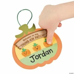 Discount ✔️ Thumbprint Pumpkin Patch Craft Kit - Makes 12 🔥 -Halloween Crafts Shop thumbprint pumpkin patch craft kit makes 1248 8221 a02