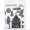 Best Sale 🎉 Tim Holtz Cling Stamps 7"X8.5"-Sketch Manor ❤️ -Halloween Crafts Shop tim holtz cling stamps 7x8 5 sketch manor14255830