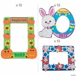 Hot Sale ⭐ Ultimate Holiday Picture Frame Magnet Craft Kit Assortment - Makes 84 ⌛ -Halloween Crafts Shop ultimate holiday picture frame magnet craft kit assortment makes 8414174701 a02
