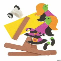Outlet ⌛ Witch Pull-Back Toy Craft Kit - Makes 12 ⭐ -Halloween Crafts Shop witch pull back toy craft kit makes 1213851895 a01